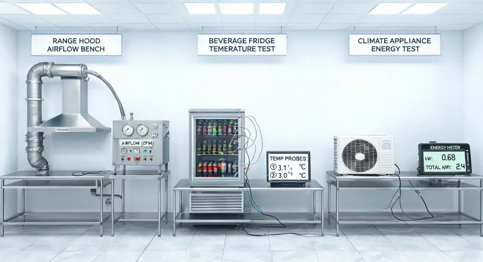 Efficient appliance test lab